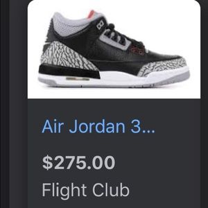 Jordan 3’s kids size 4y